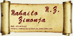 Mahailo Zimonja vizit kartica